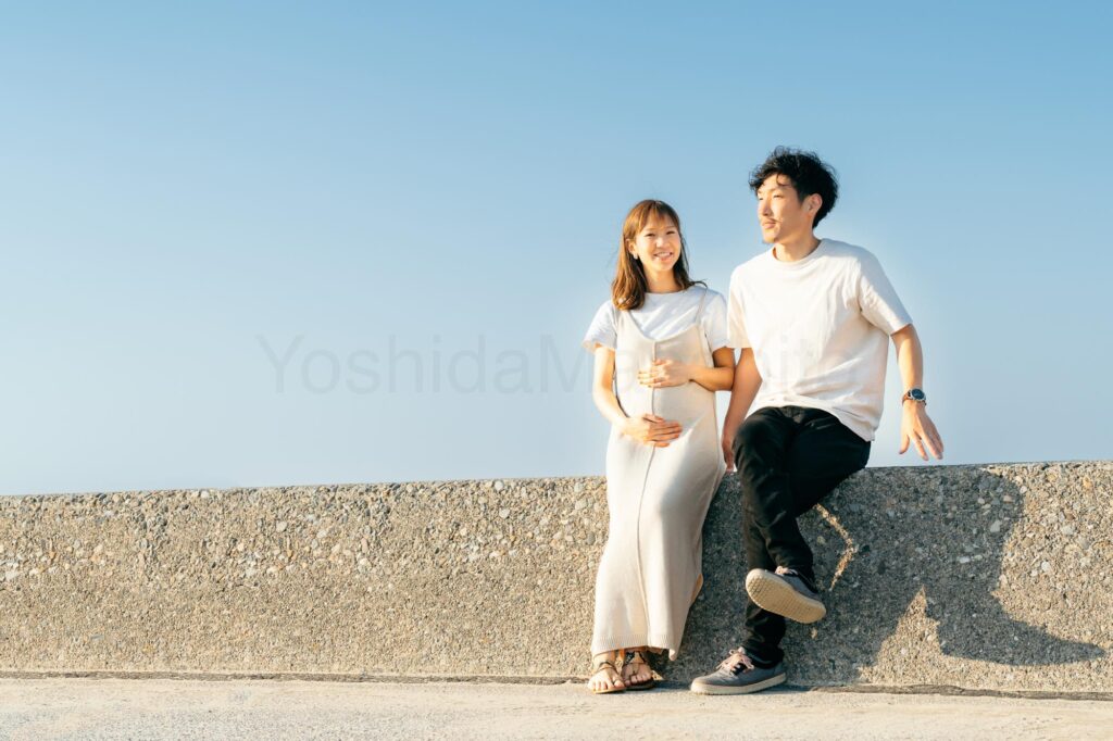 石川県河北郡内灘町の海辺でマタニティフォトを出張撮影しました！｜撮影写真（8枚目）